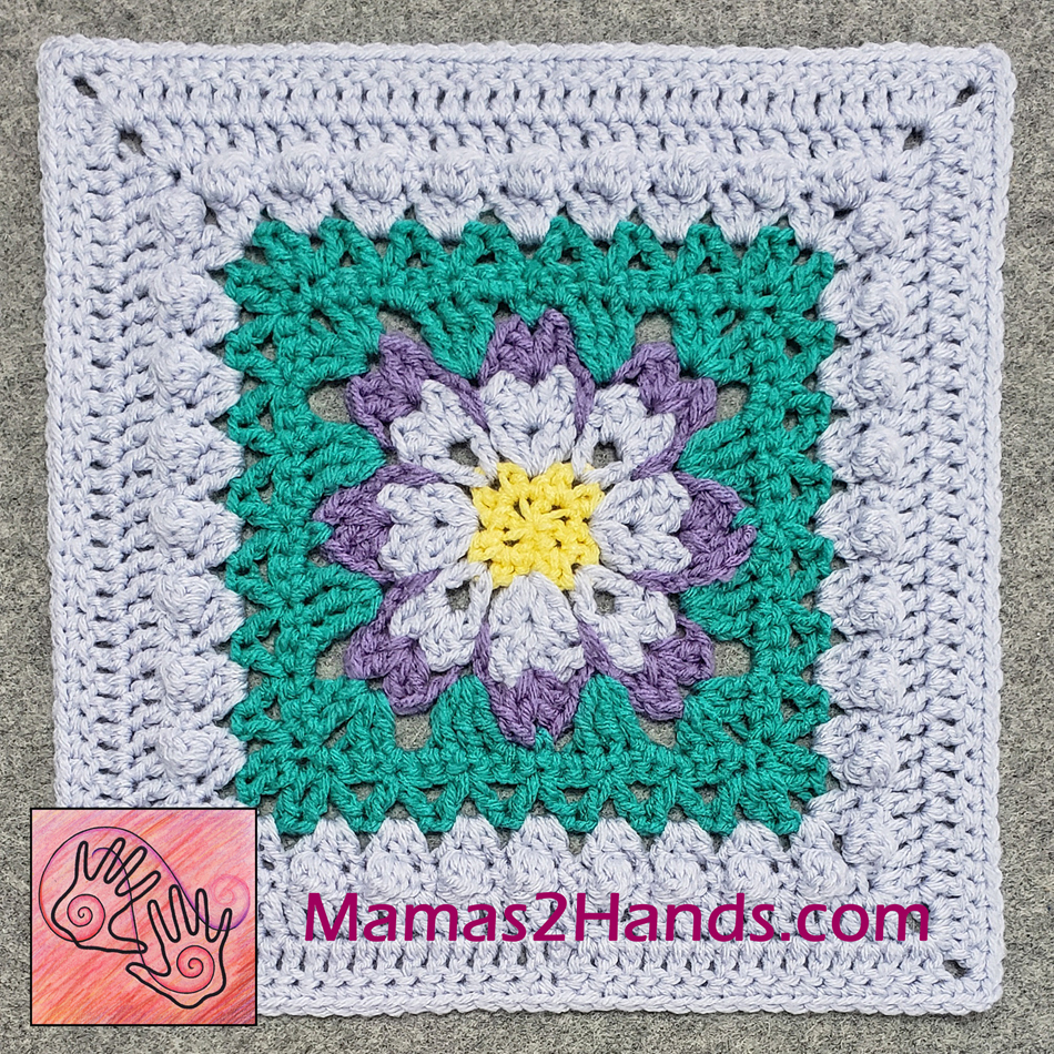 Clematis Garden Afghan Square